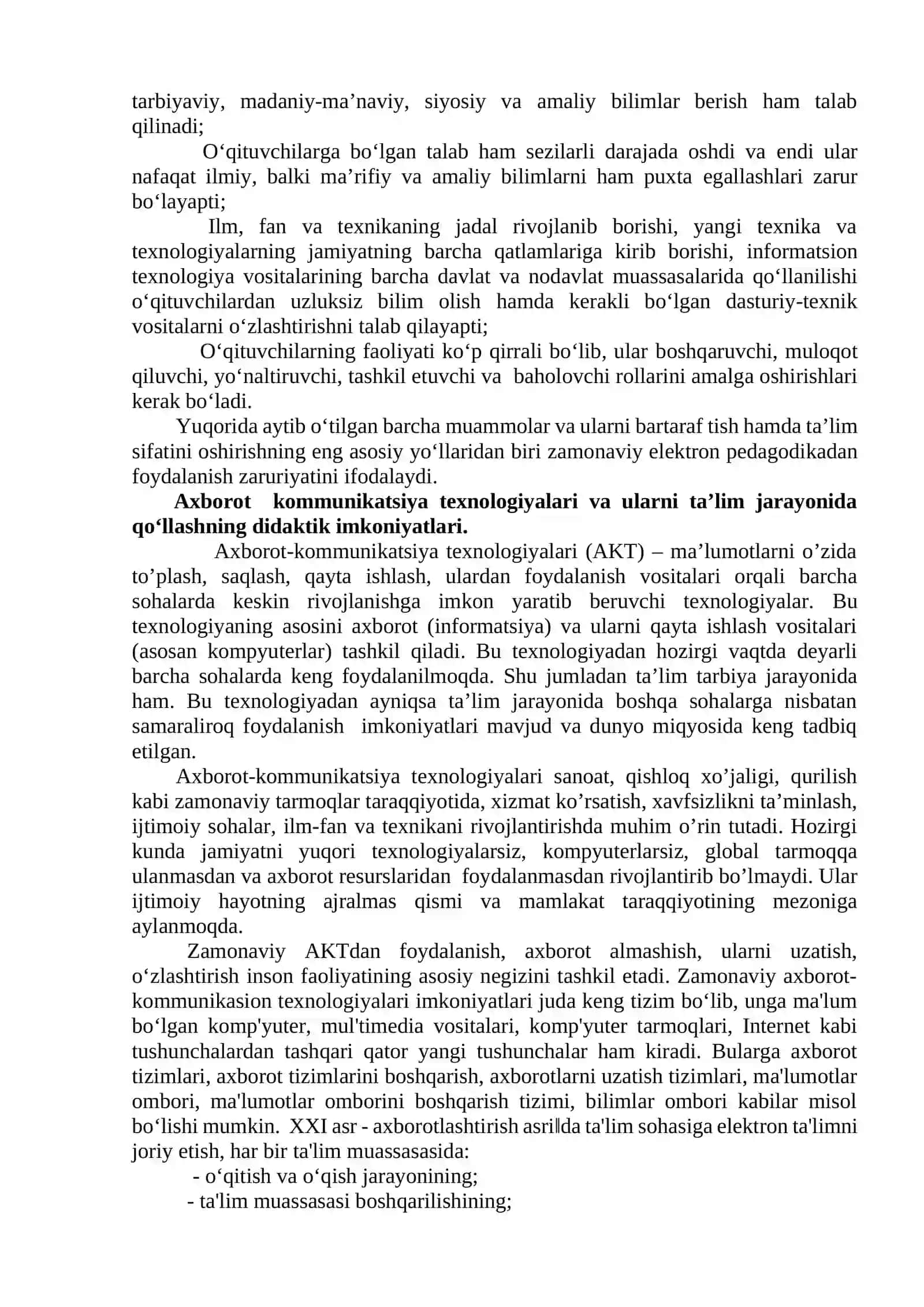 Elektron pedagogika asoslari 2