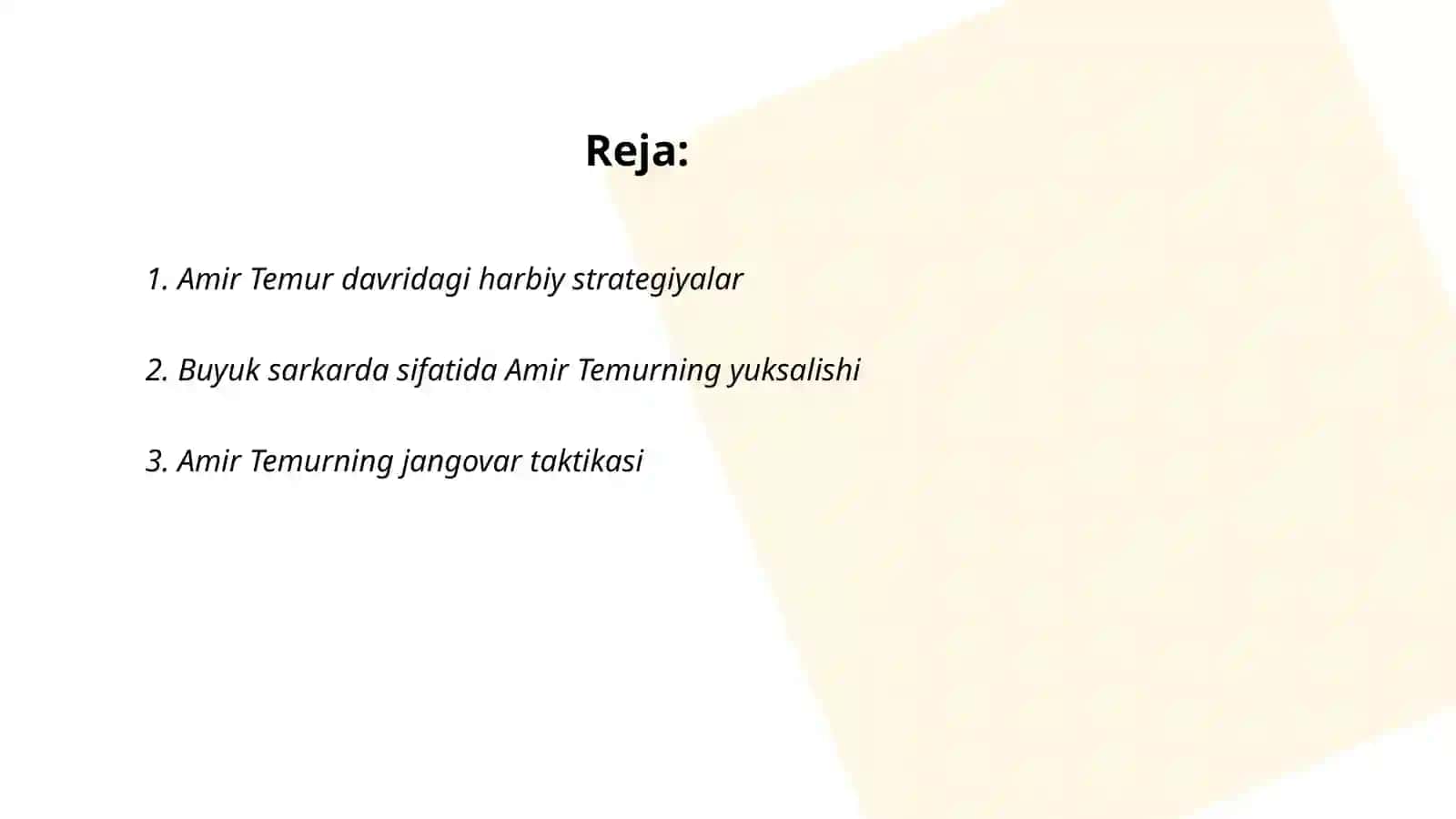 Amir Temur davridagi harbiy strategiyalar 2