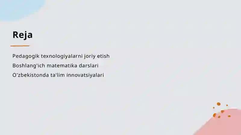 Pedagogik texnologiyalarni joriy etish 2
