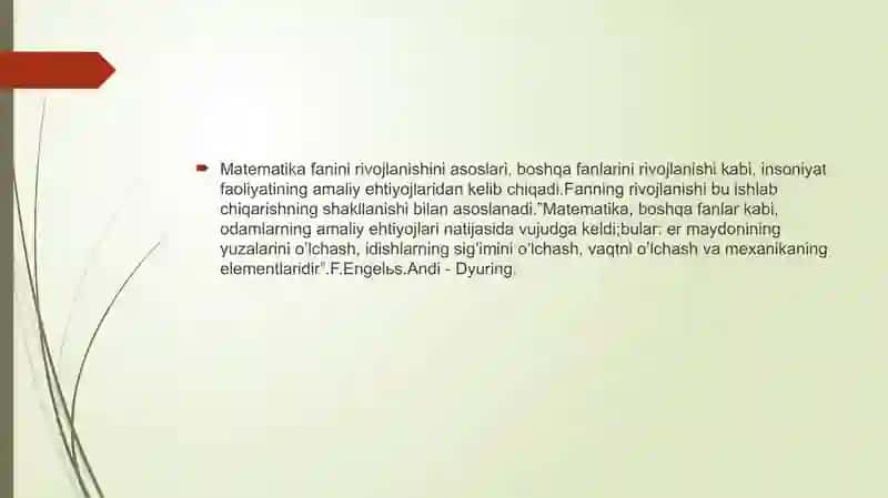 Matematikaning rivojlanish davri 2