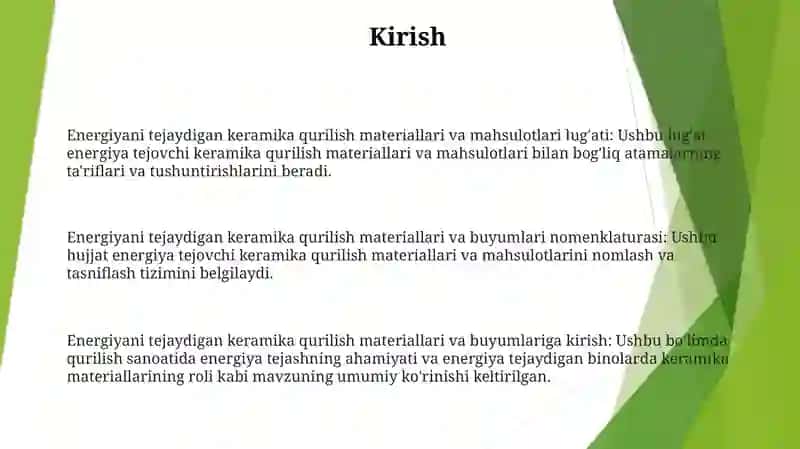 Energiya Samarador Keramik Qurilish Materiallari Va Buyumlari Nomenklaturasi 2