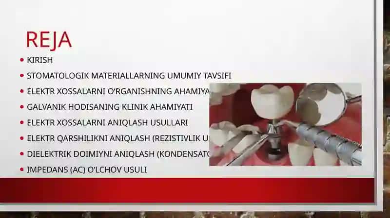 STOMATOLOGIK MATERIALARNING ELEKTRIK XOSSALARI 2