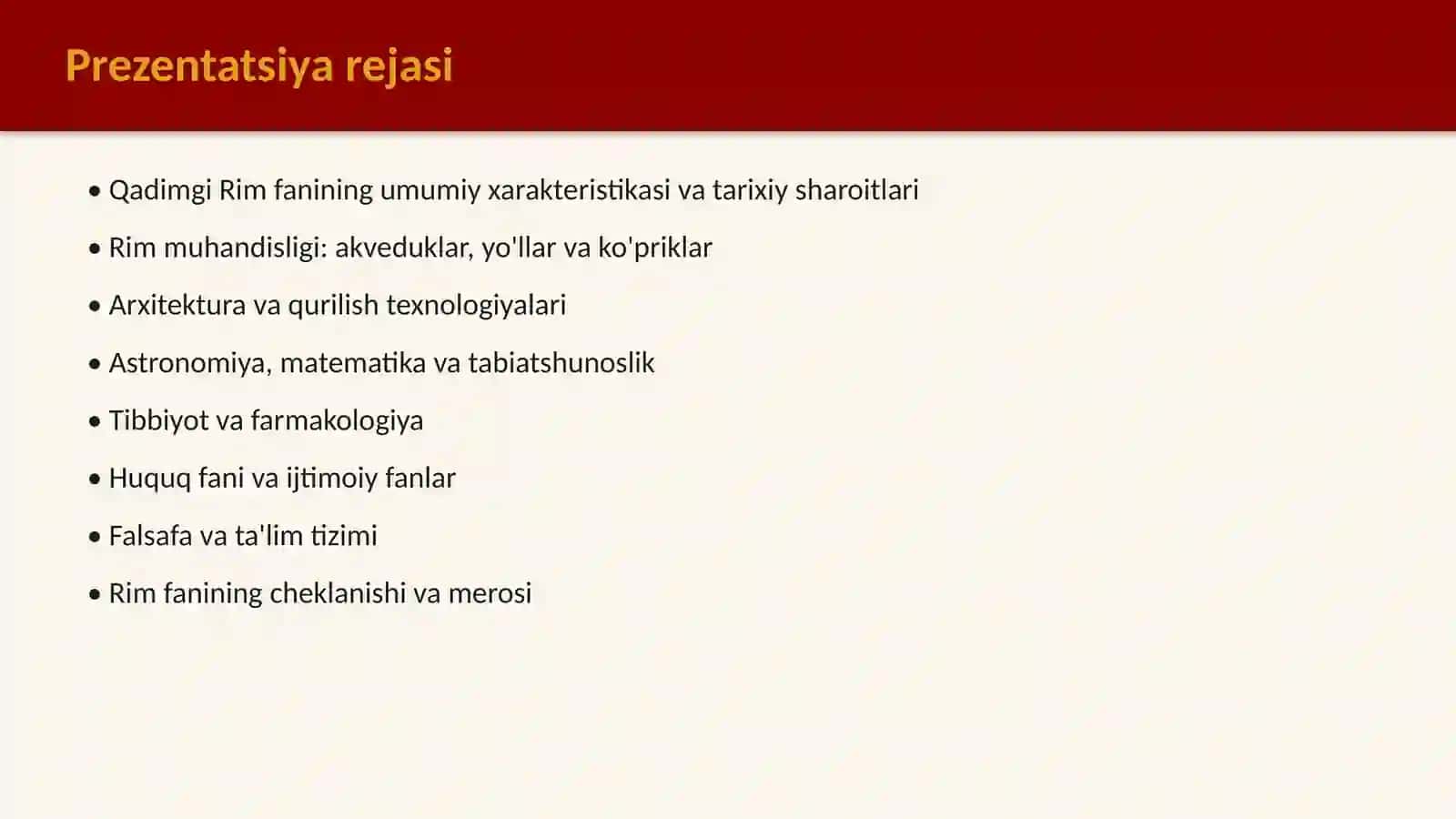 Qadimgi Rimda fan 2