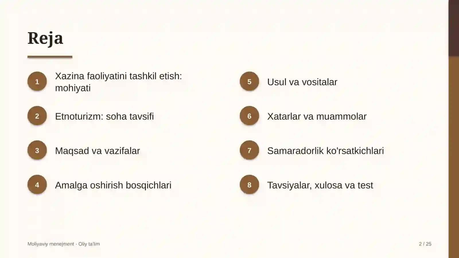 Etnoturizmda xazina faoliyatini tashkil etish 2