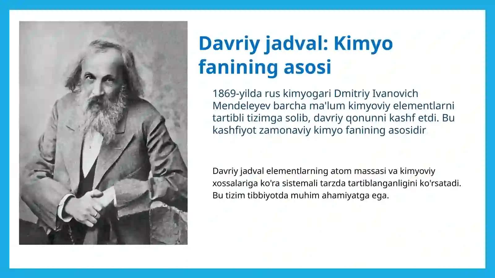 Mendeleyev davriy jadvali 2