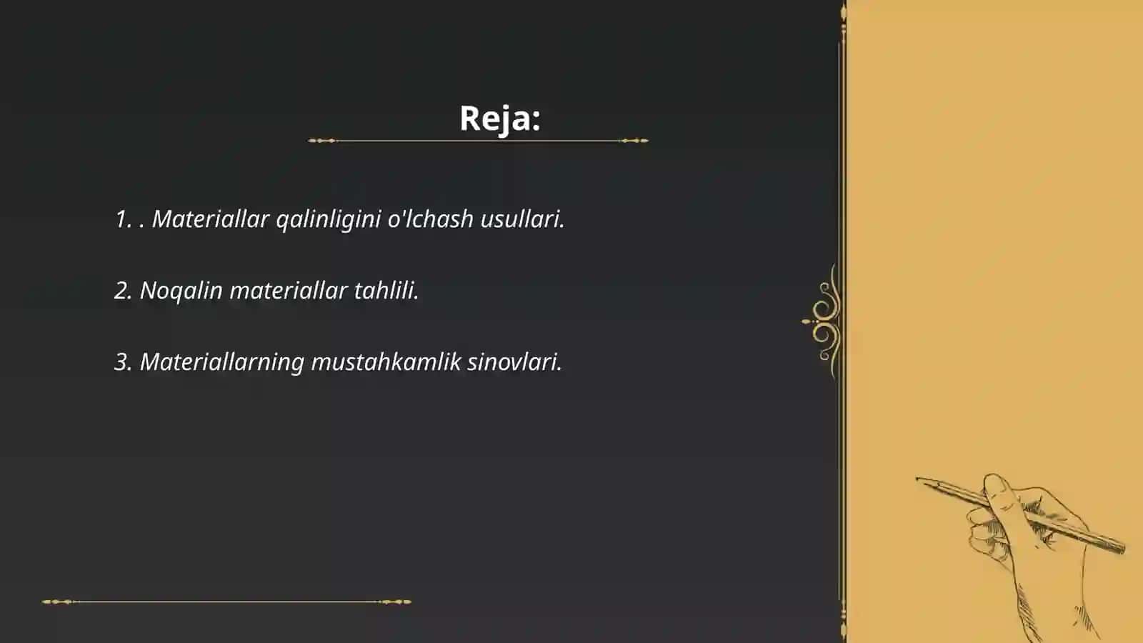 Materialning qalinligi tahlili, mehanik hususiyatlari 2