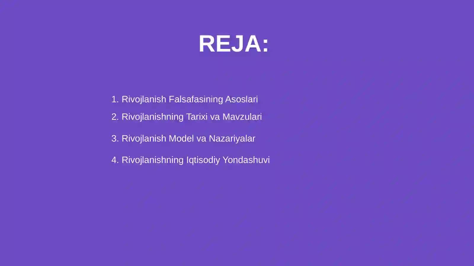 Rivojlanish Falsafasi 2