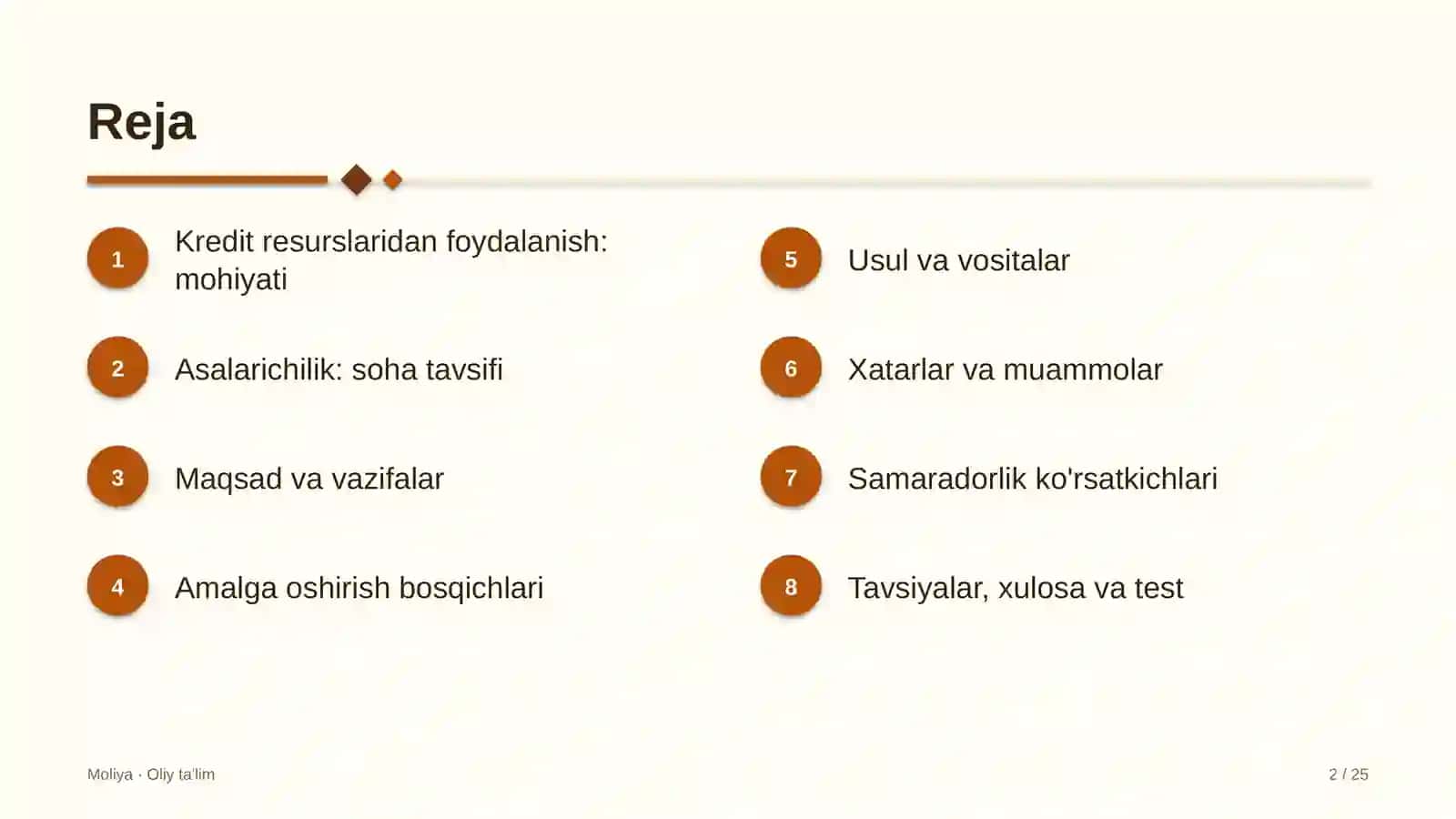 Asalarichilikda kredit resurslaridan foydalanish 2