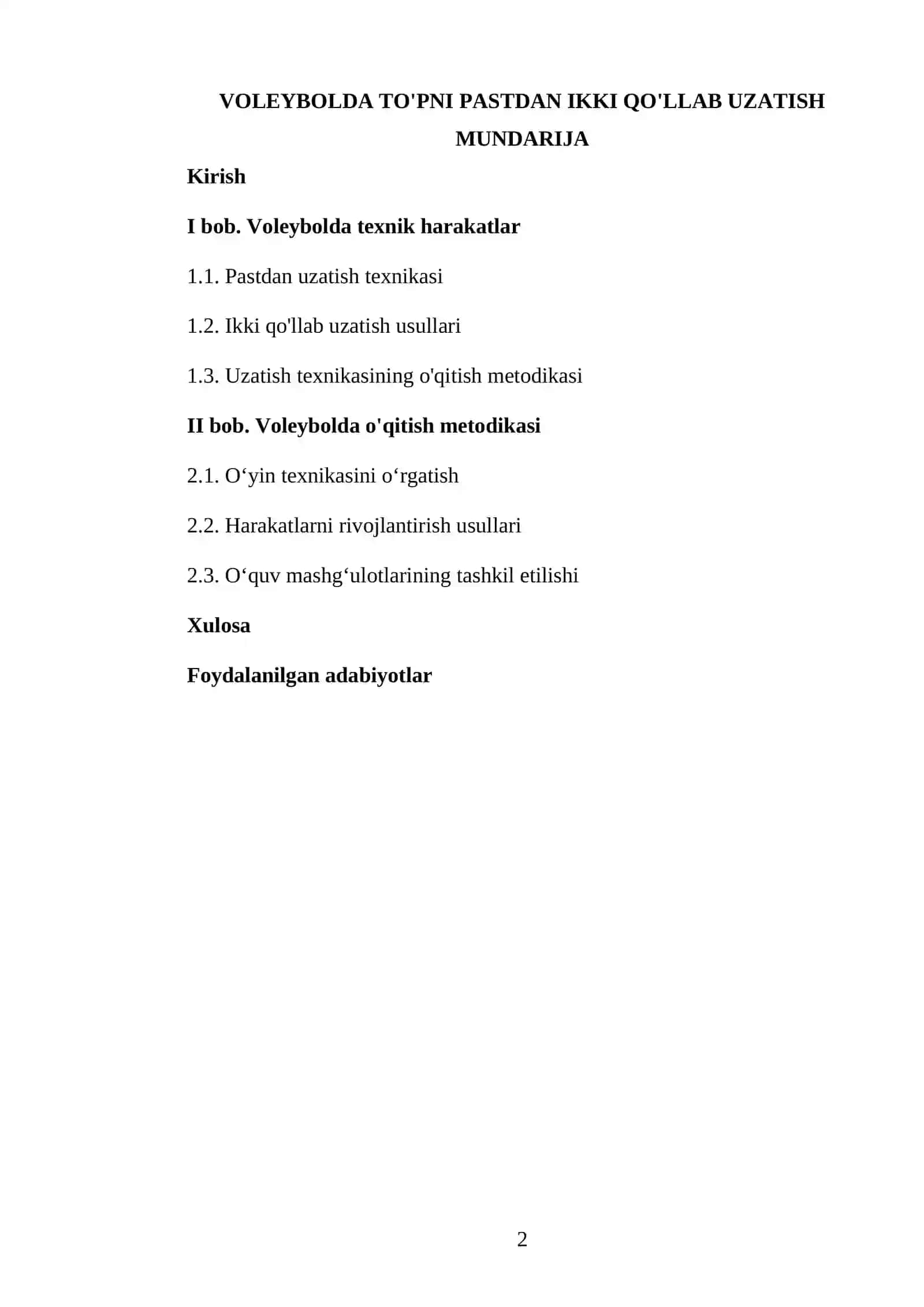 Voleybolda to'pni pastdan ikki qo'llab uzatish 2