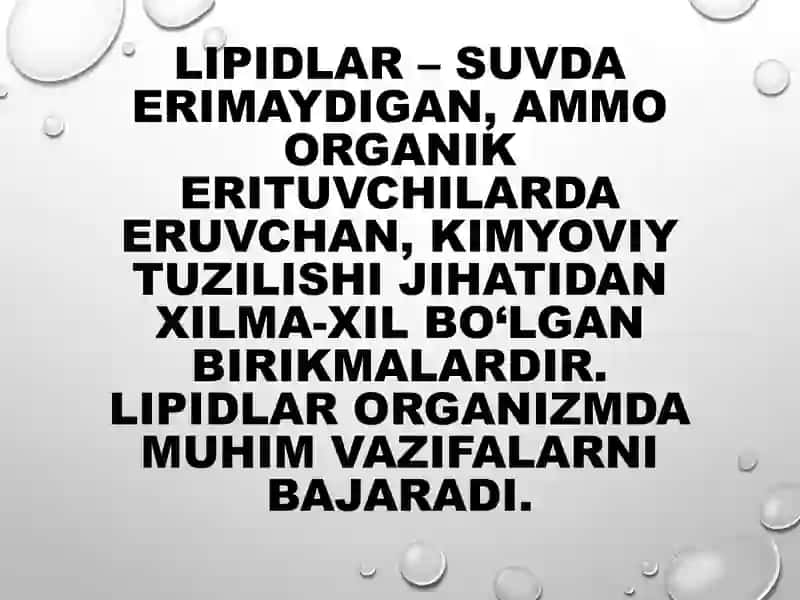 Lipidlar almashinuvi 2