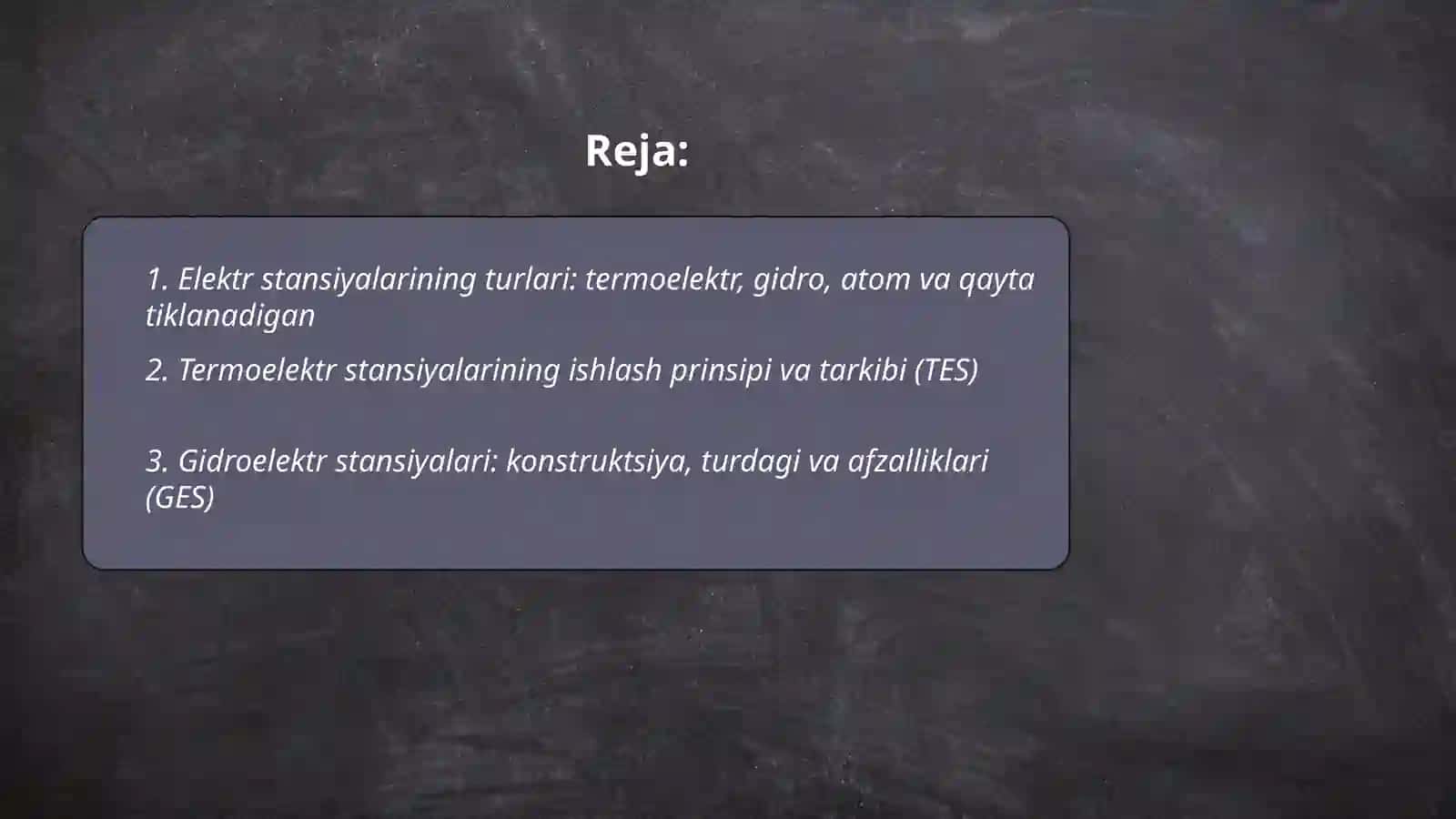 Elektrastansiyalar haqida 2