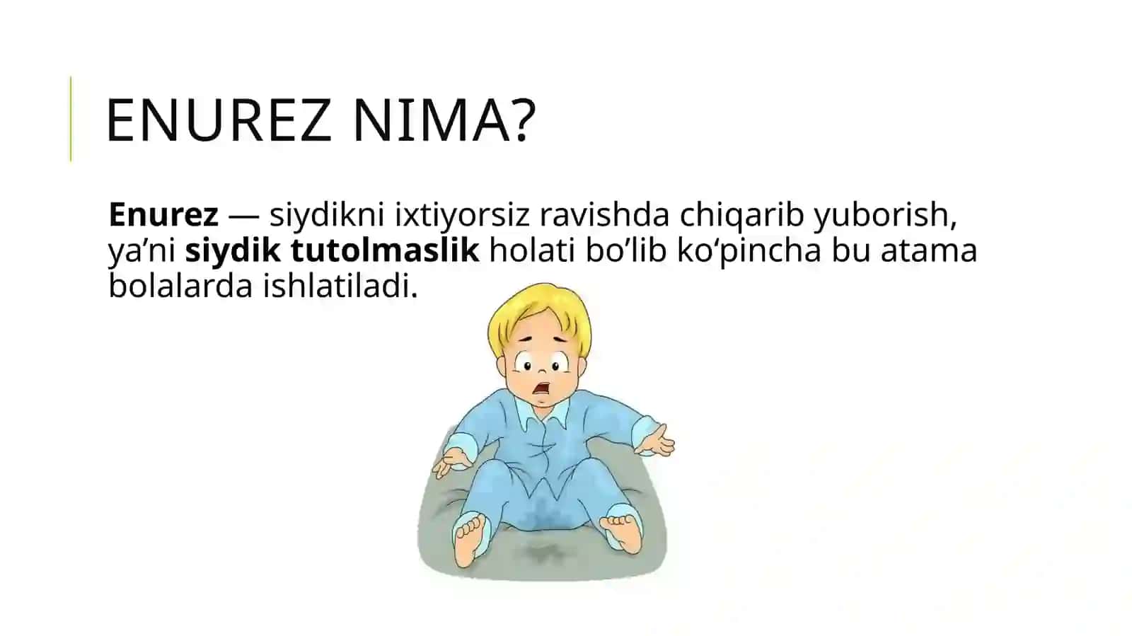 Bolalarda Enurez kasalligi 2