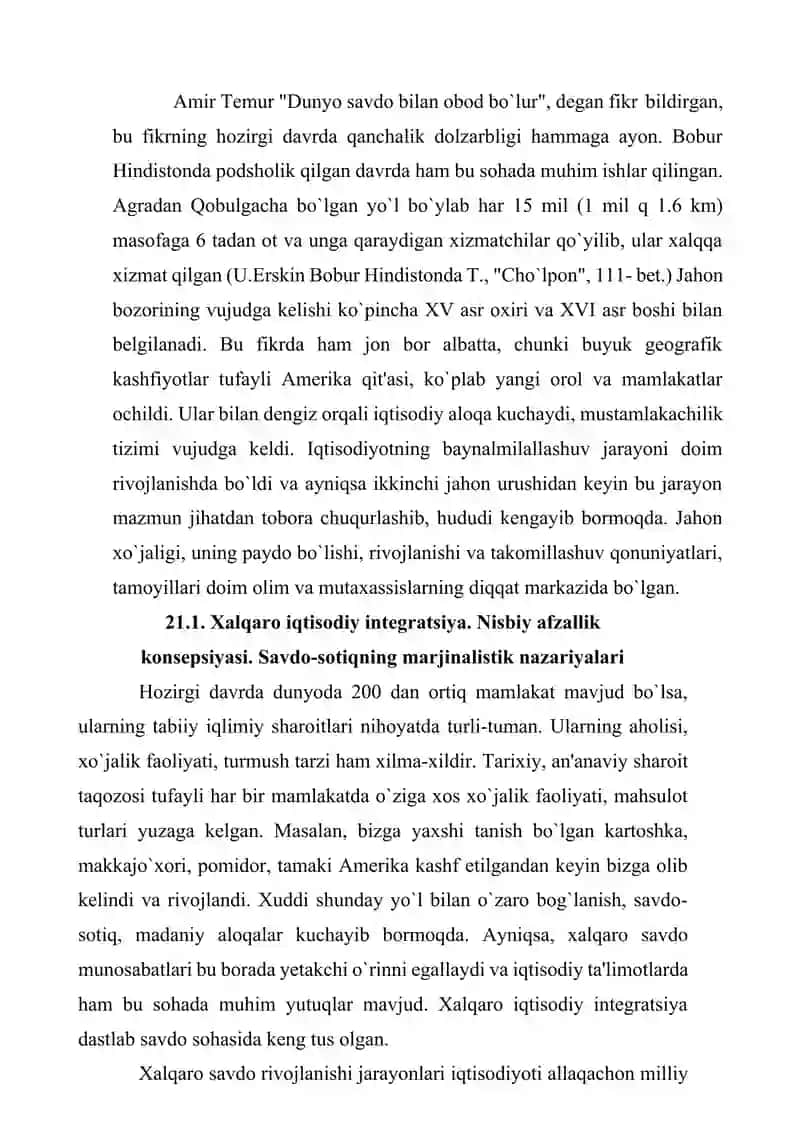 JAHON XO`JALIGI TO`G`RISIDAGI IQTISODIY TA'LIMOTLAR 2