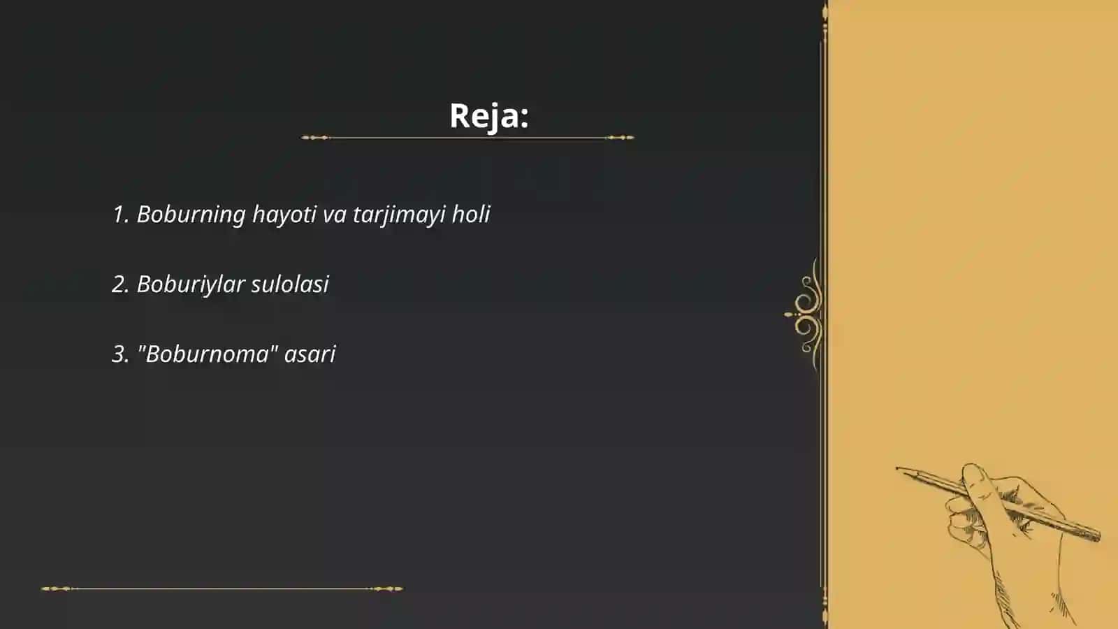 Boburning hayoti va tarjimayi holi 2