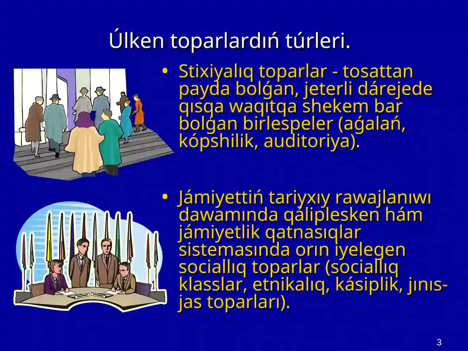 Úlken toparlar ham massalıq psixologiya 2