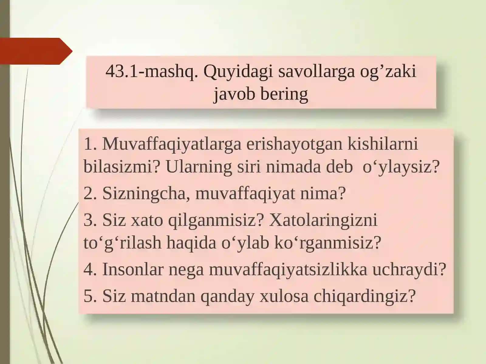 Yozmamatnning asosiy qismini shakllantirish 2