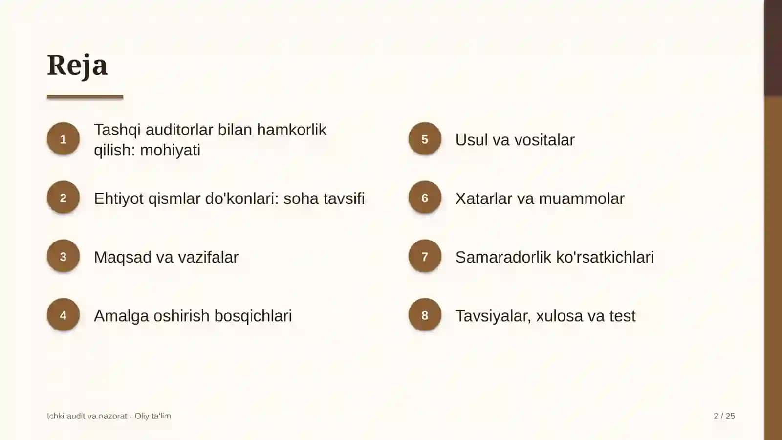 ehtiyot qismlar do'konlarida tashqi auditorlar bilan hamkorlik qilish 5040 2