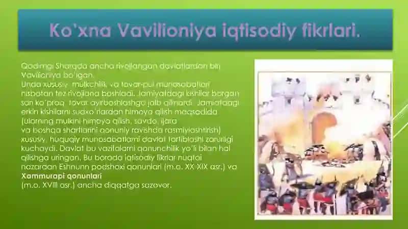 Qadimgi sharqdagi iqtisodiy g'oyalar 2