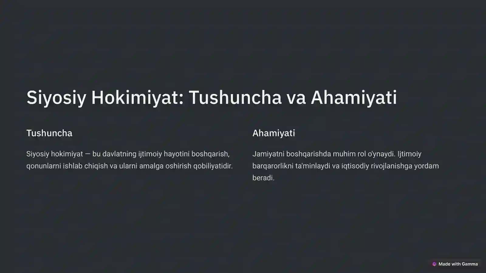 Siyosiy Hokimiyat Tushunchasi va Amalga Oshirish Mexanizmlari 2