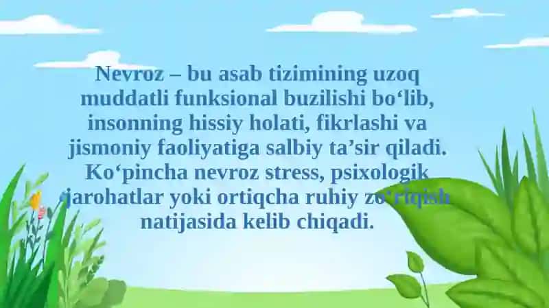 Nevroz qanday kasallik? 2