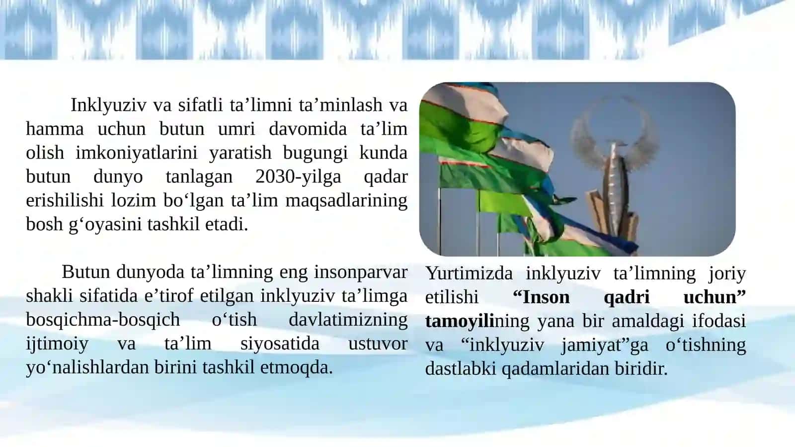 MAKTABGACHA TAʼLIM TIZIMI DAINKLYUZIV TAʼLIMNING NAZARIY ASOSLARI VA AMALIYOTGA TATBIQI 2