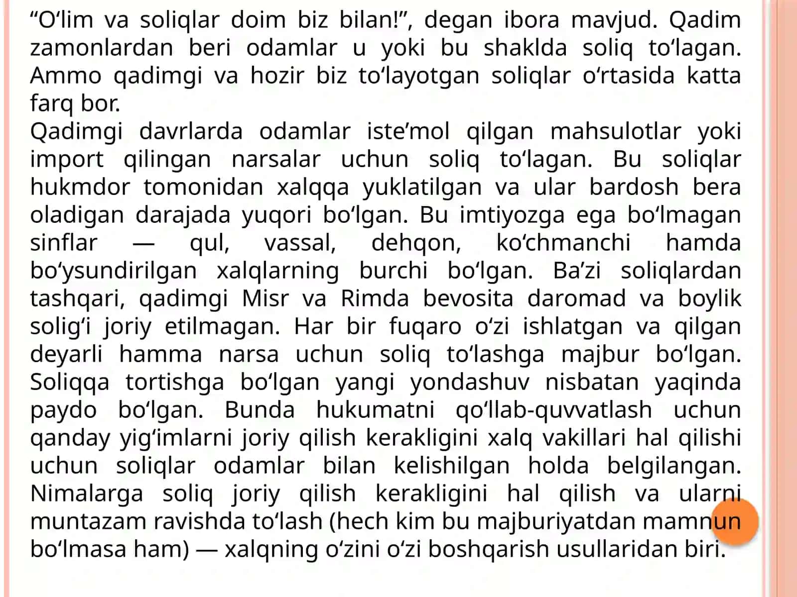 Soliq majburiyati tarixi haqida 2