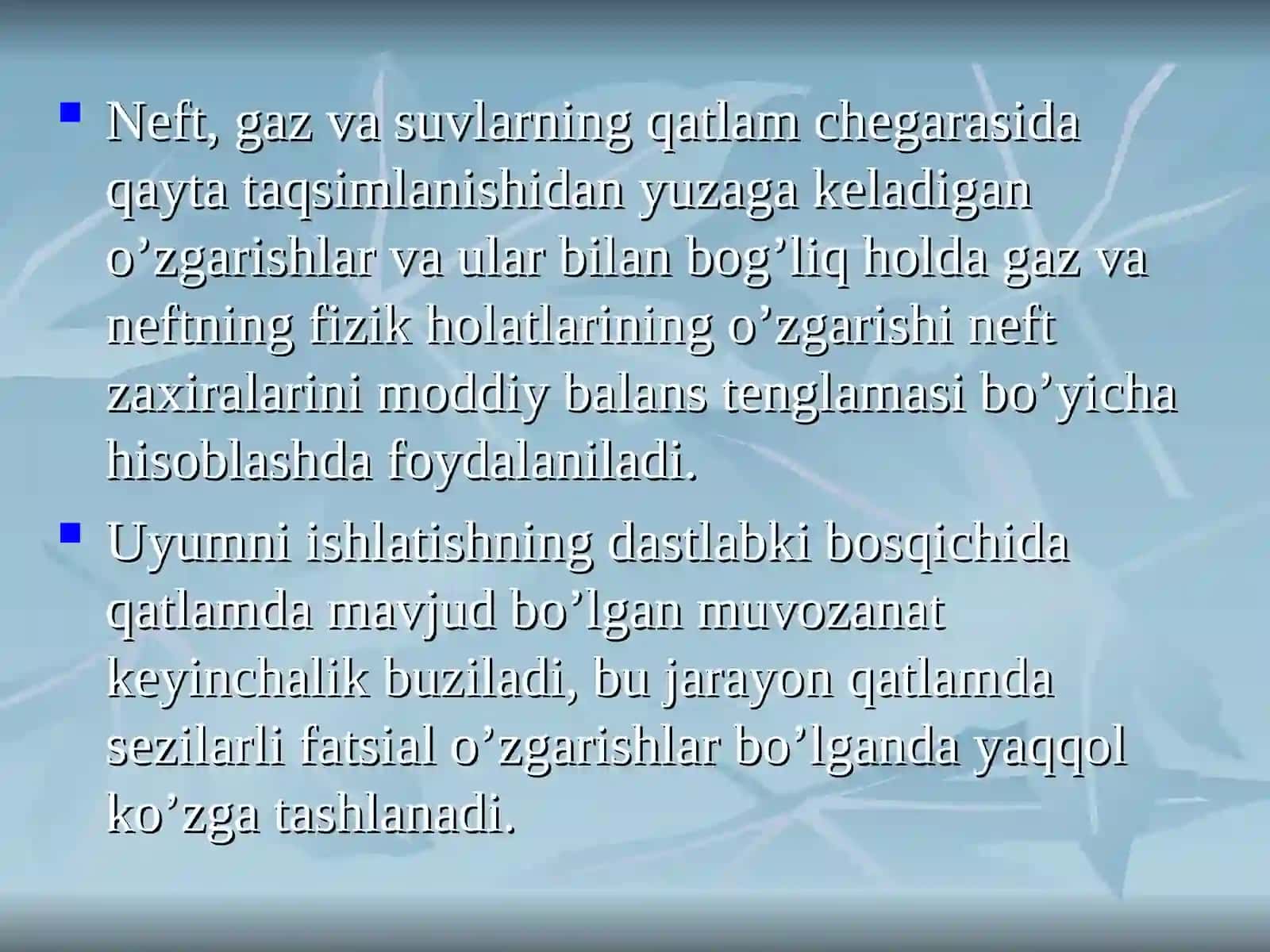 Moddiy balans metodi 2
