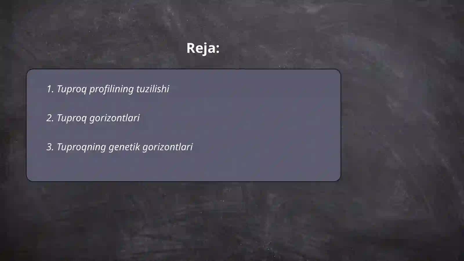 Tuproq profilining shakllanishi va morfologik belgilari 2