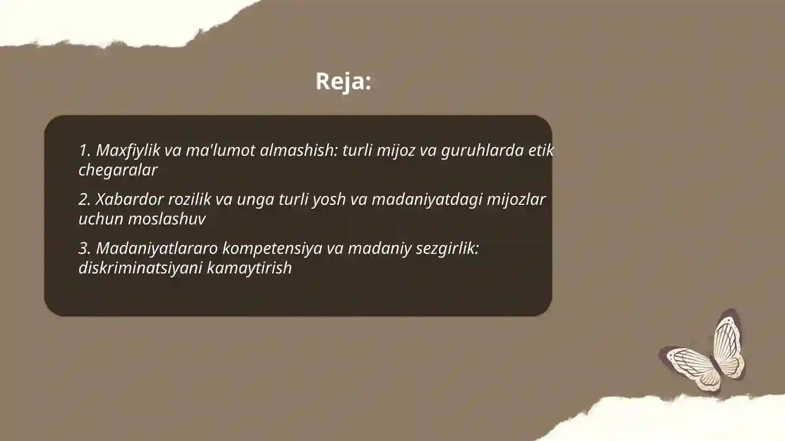 Turli mijoz va guruhlar bilan ijtimoiy ish olib borish amaliyoti etik masalalari 2
