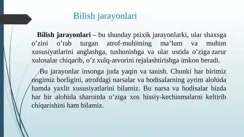 Bilishjarayonlari 2