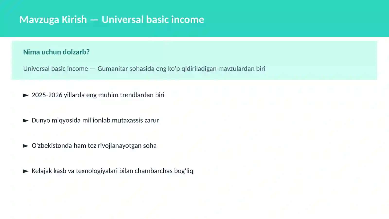 Universal basic income 2