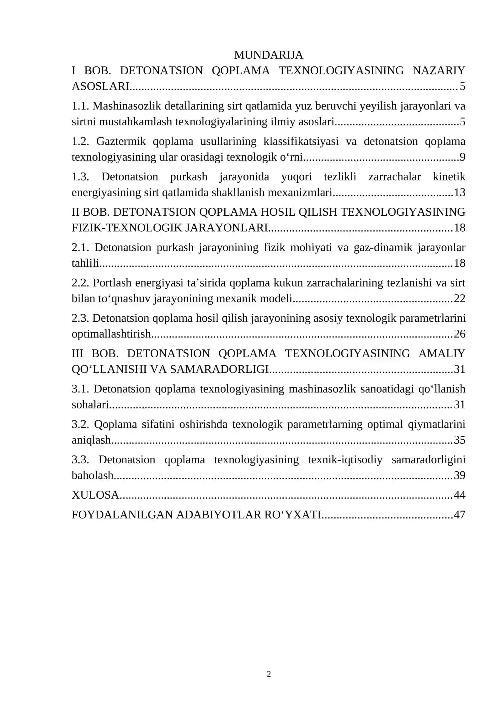 DETANATSION USUL BILAN DETALLAR SIRTIDA QOPLAMA HOSIL QILISH 2