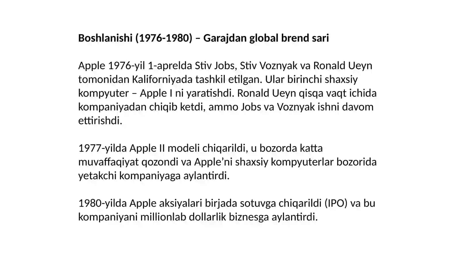 Apple kampaniyasi va uning marketingi haqida 2