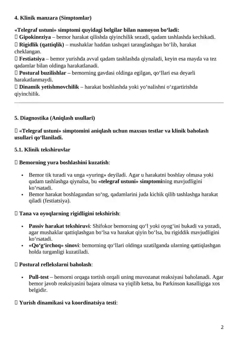 Telegraf ustuni simptomi 2