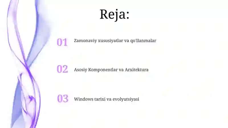 Windows operatsion dasturi 2