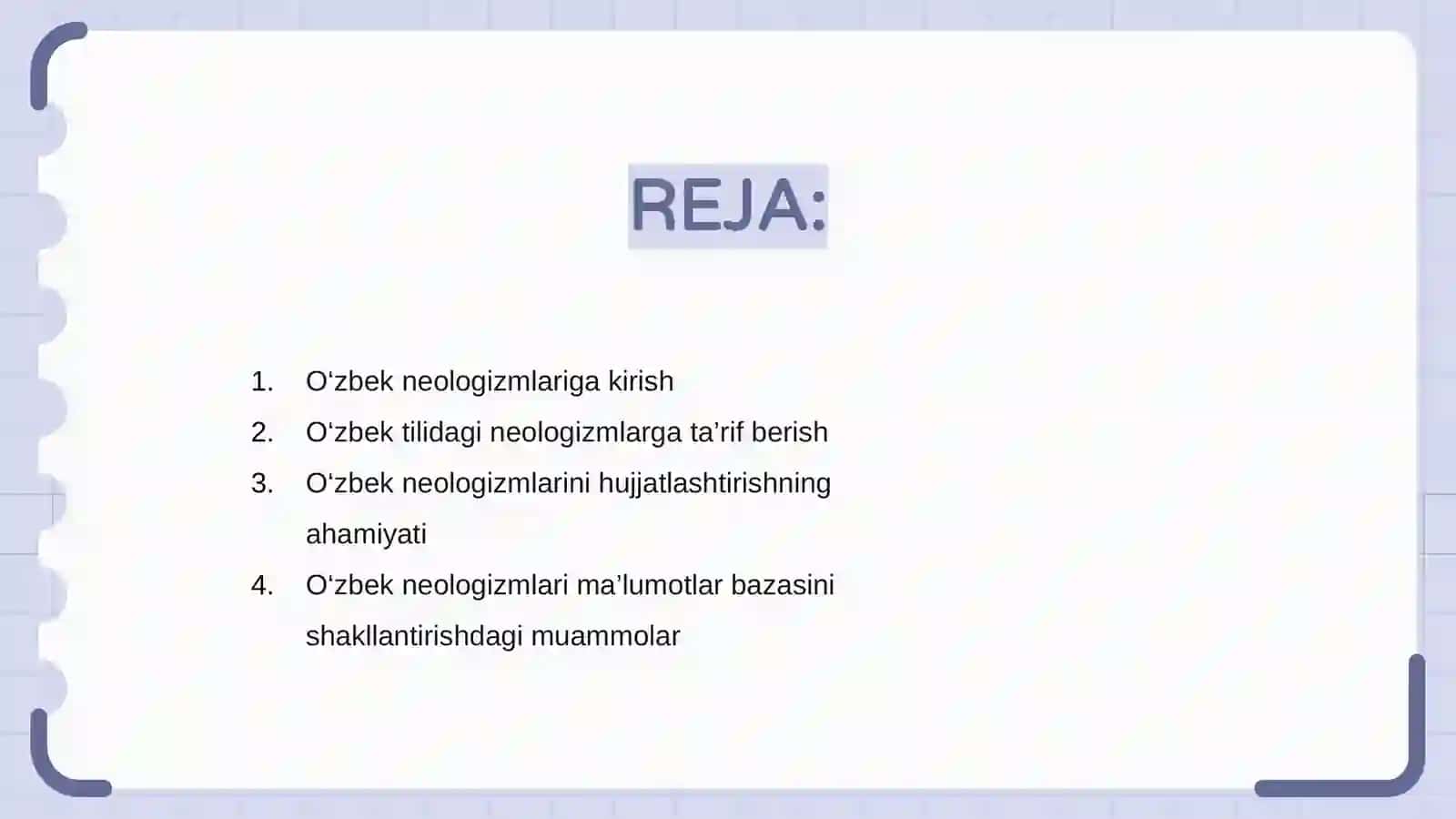 O`zbekcha neologizmlar  bazasini shakllantirish 2