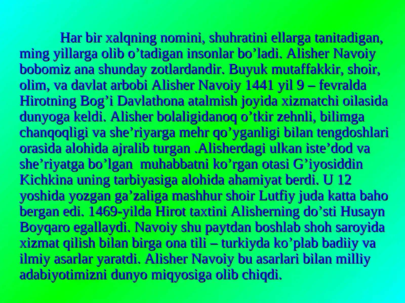 Navoiy hayoti 2