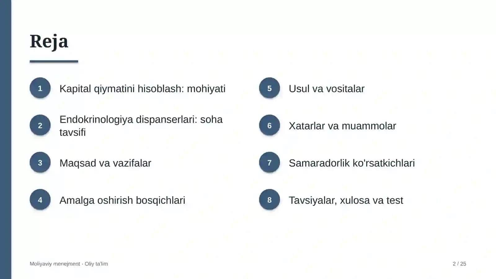 endokrinologiya dispanserlarida kapital qiymatini hisoblash 9088 2