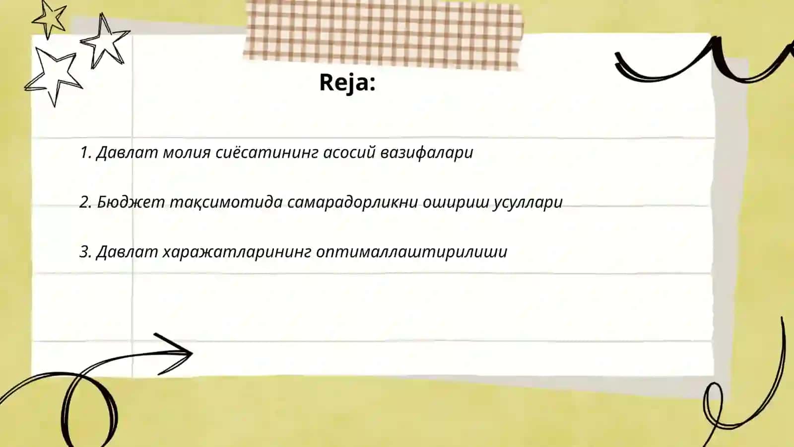 Давлат молия сиёсати ва бюджет тақсимоти самарадорлиги 2