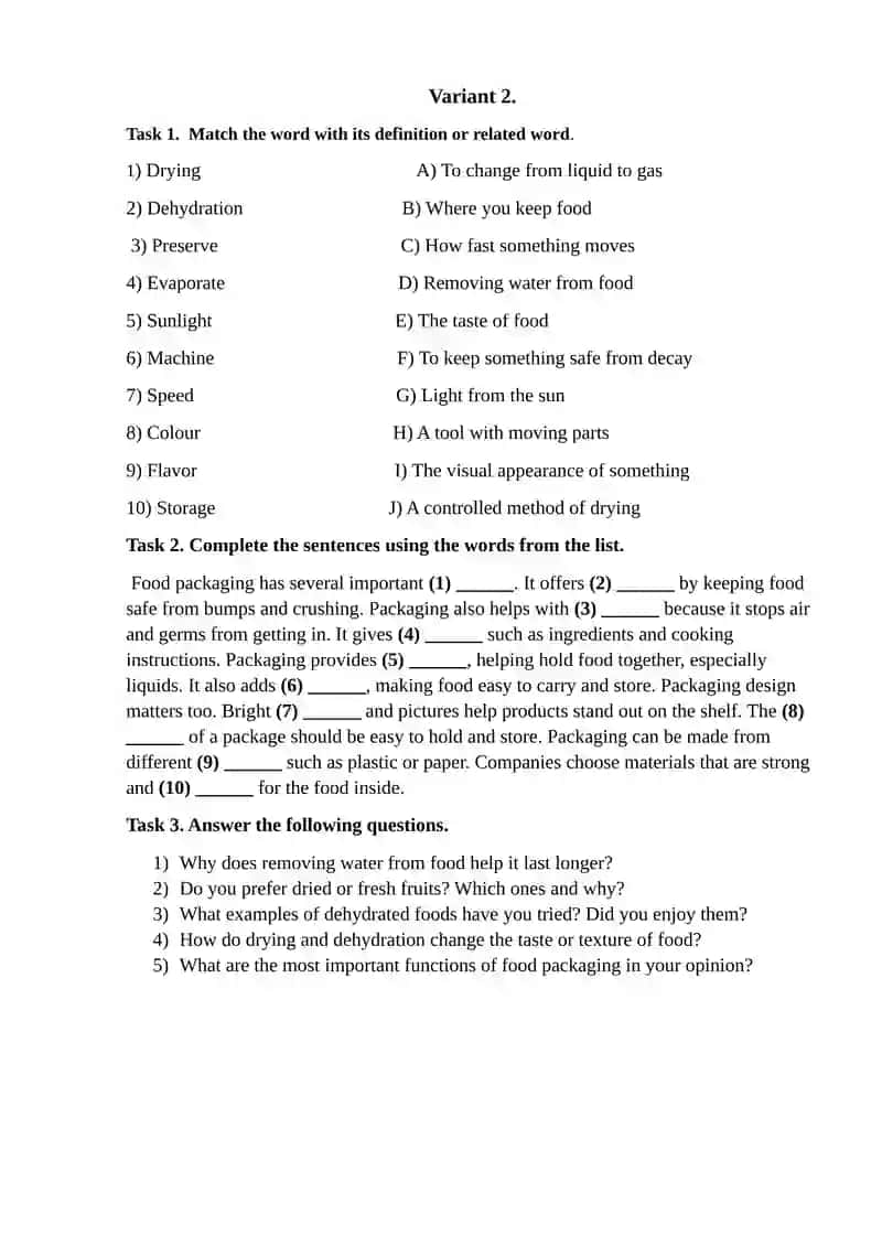Task 1. Match the words with definitions 2