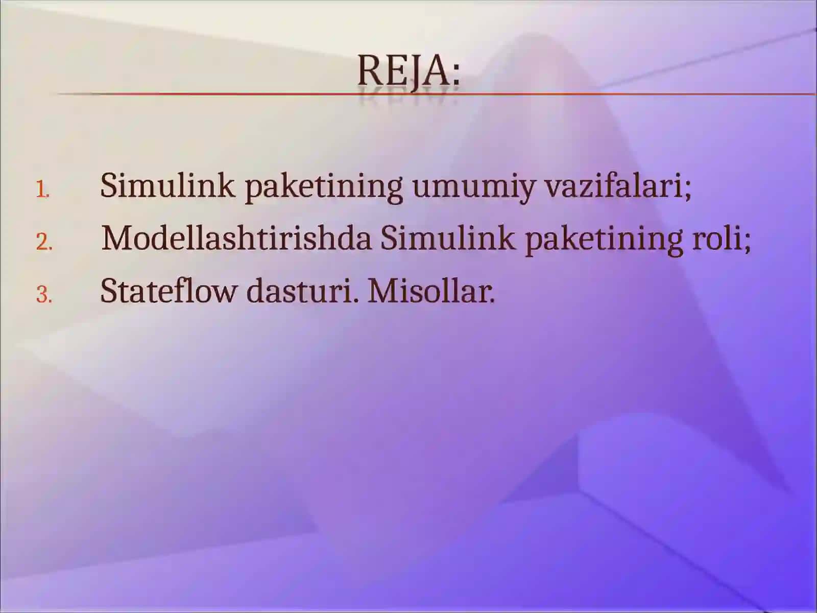 Simulink paketi–dinamik tizimlarni vizual modеllashtirish tizimi 2