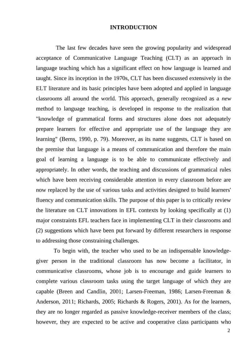 Communicative Language Teaching (CLT) 2