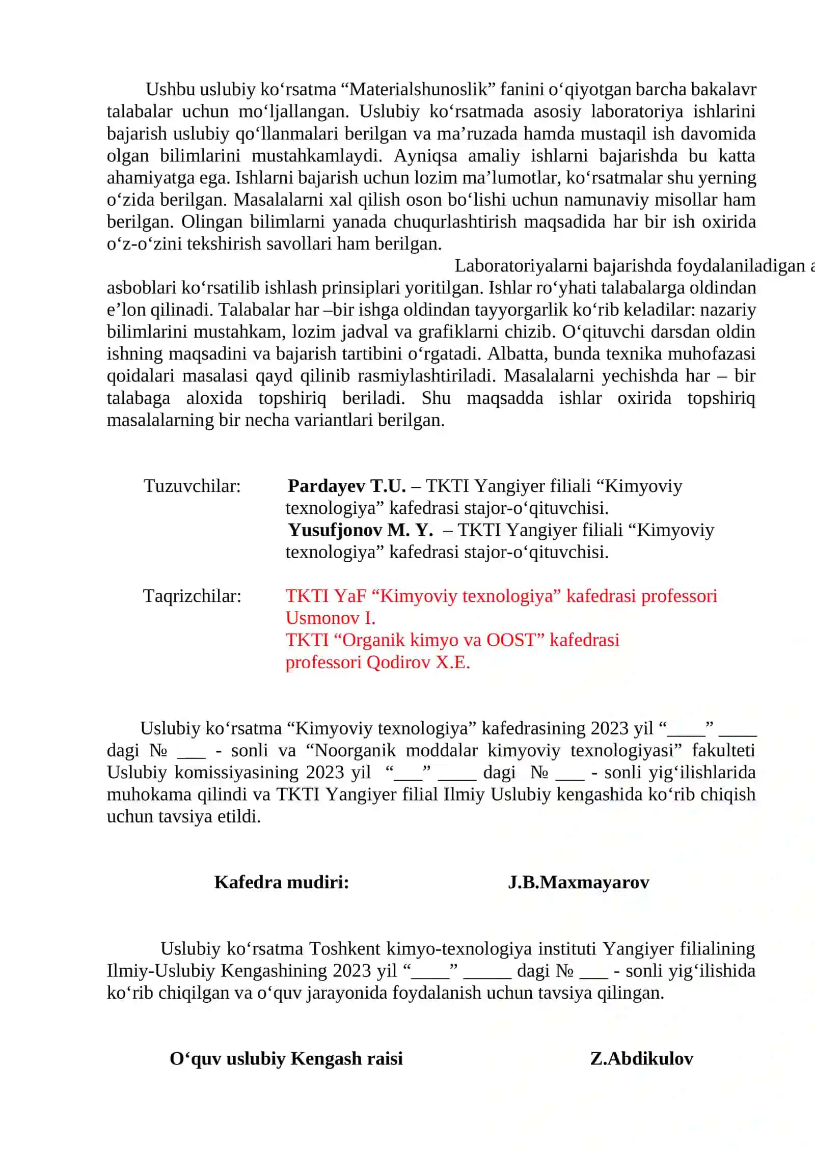 Materialshunoslik 2