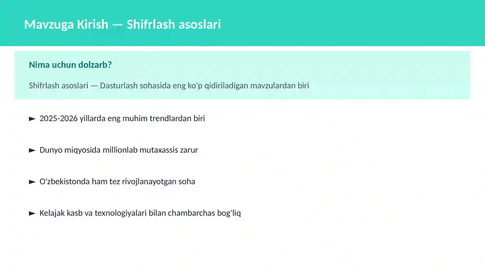 Shifrlash asoslari 2