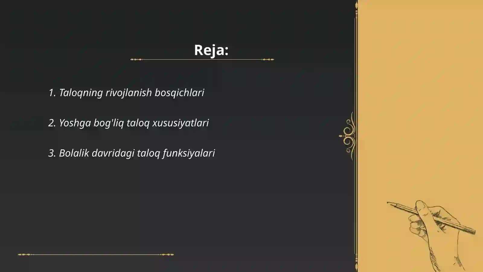 Taloqning yoshga oid hususiyatlari 2