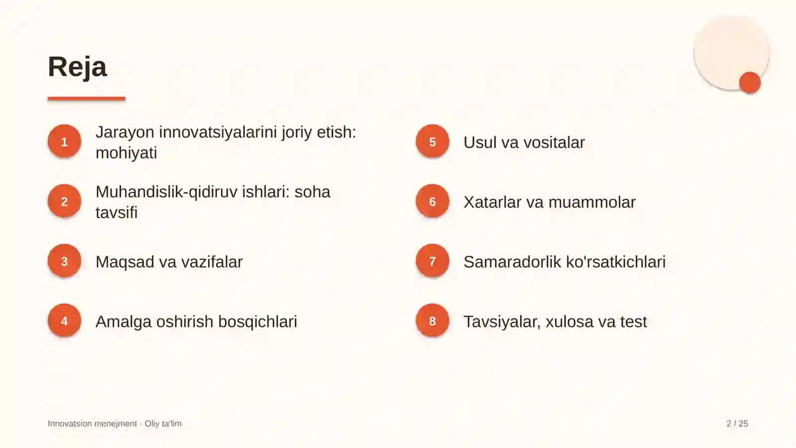 muhandislik qidiruv ishlarida jarayon innovatsiyalarini joriy etish 2494 2