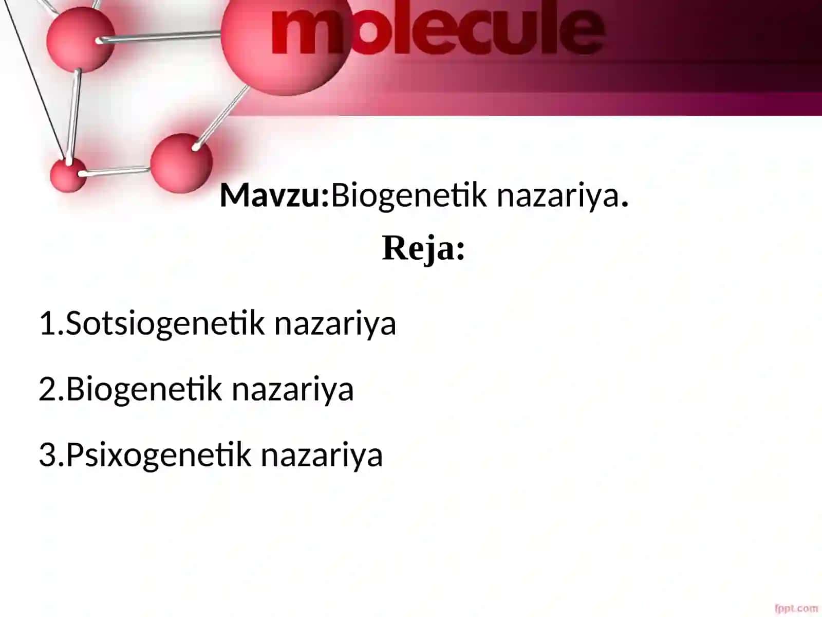 Biogenetik nazariya 2