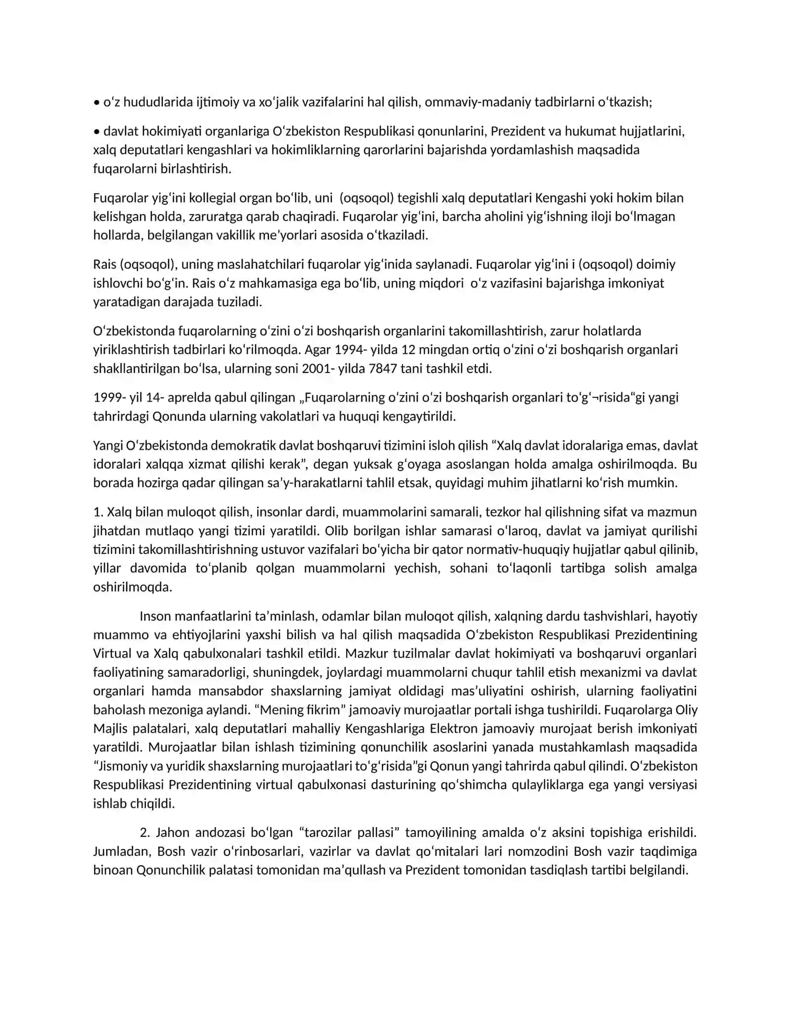 Shaharcha, qishloq va ovullarda fuqarolarning yig‘inlari o‘zini o‘zi boshqarish organlari 2
