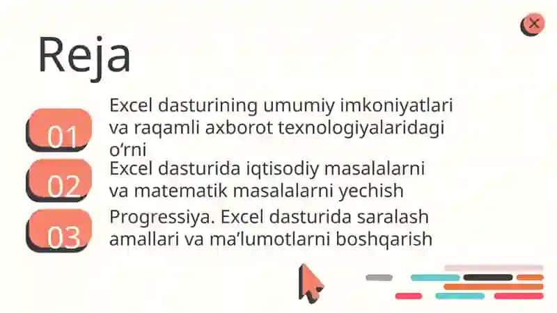 Excel dasturi 2