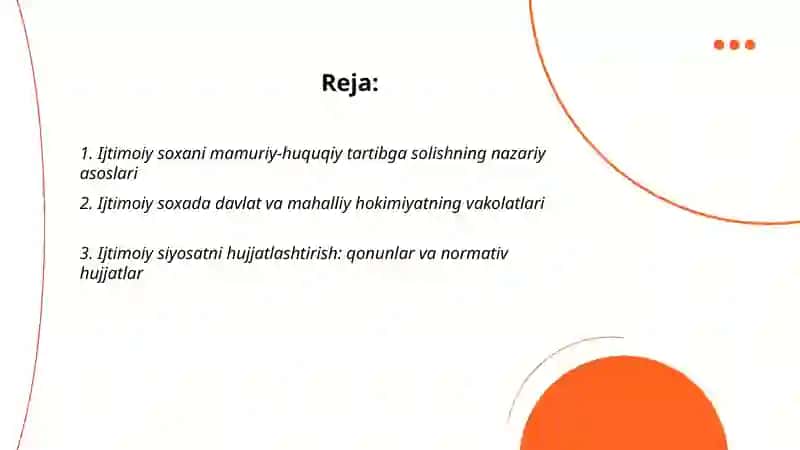 Ijtimoiy soxani mamuriy-huquqiy tartibga solish 2